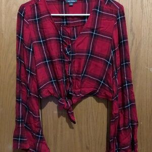 Cropped red flannel